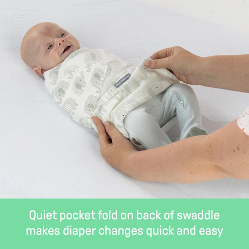 100% 0-3 1.0 3-Pack SwaddleMe by Ingenuity Monogram Collection Baby Swaddle, Cotton, Improves Sleep & Calms Startle
