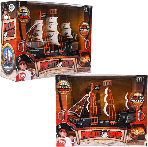 10 Inch Rhode Island Novelty Pirate Boat, One Per Order