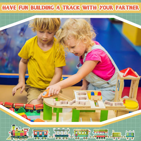 Hanaive 20 Pcs Wooden Dog Bone Track Connector Pack for Wooden Train Track Adapter Connector Pieces