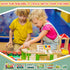 Hanaive 20 Pcs Wooden Dog Bone Track Connector Pack for Wooden Train Track Adapter Connector Pieces