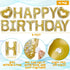 15 Pcs Happy Birthday Pool Float, Inflatable Letter Heart Pool Party Float Combo with 40 Pcs Adhesive Dots