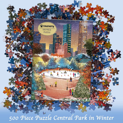 500 Piece Jigsaw Puzzle for Adults, Kids and Teens - Central Park in Winter (Central Park)
