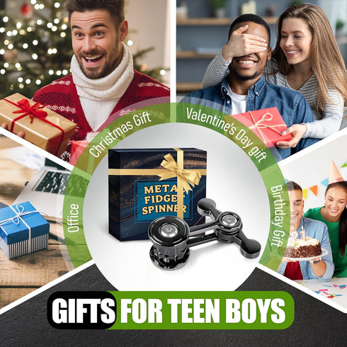Fidget Spinner Toy for Adult Cool Gadgets Gifts for Teen Boy Metal Silent Figette Office Desk Toy Anxiety Stress Relief