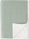 Konssy Baby Blankets for Unisex Boys Girls, Super Soft Nursery Minky Blankets with Muslin Cotton Front