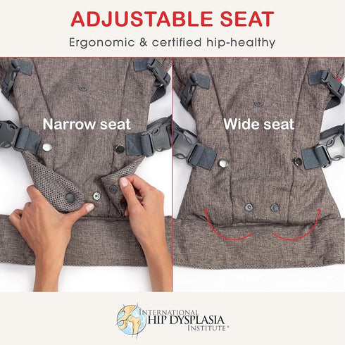 4-in-1 832 lbs 3D YOU+ME Lightweight Baby Carrier Newborn to Toddler Certified Hip Healthy, Hands Free Baby Chest