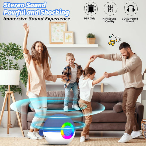 goopow 3 4 5 6 7 8+ (Blue-2MIC) Mini Karaoke Machine Speaker for Kids Adults, Portable Bluetooth Microphone Song Toys