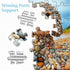 PICKFORU 1000 Summer Funny Dog Jigsaw Puzzles Pieces for Adults, Beach Guardian Dog Puzzle Cute, Interesting Seaside