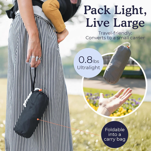 Backpack (1545 lbs) Beco Fly Lightweight Baby Carrier - Compact, Foldable & Ultralite Toddler and Baby Carrier