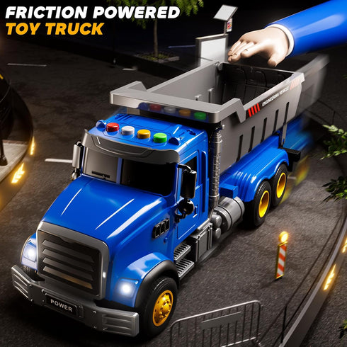 3-5 Playset 3 4 5 6 7 8 JUKUDAHU Toddler Trucks Toys for Boys Years Old, Dump Truck with Lights and Sound, Kids