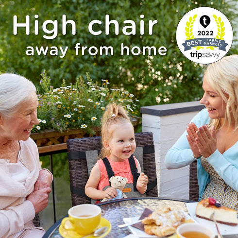 liuliuby Compact Travel High Chair | Portable High Chair for Baby | Baby Travel Essential Harness Seat | Must Haves