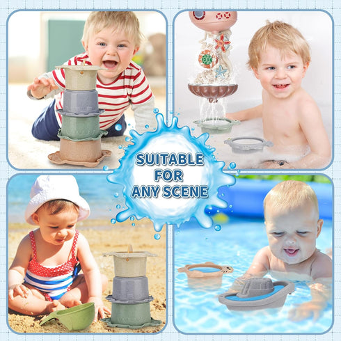 1-3 2-4 Set 6-12M Set Bath Toys for Kids Ages & Toddlers - Infant/Baby for - Bathtub Toys for Boys/Girls - Birthday