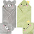 Anforlin Hooded Baby Towels, 2-Pack Baby Towels 31.5 * 31.5 inch Ultra Absorbent