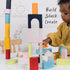Le Toy Van Educational Wooden Building Blocks - 60 Piece Montessori Style Toy for 12 Months and Up