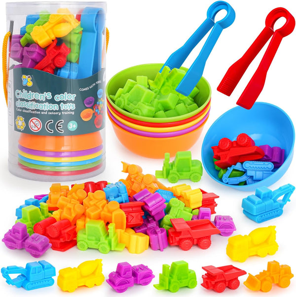 Counting Transportation Color Sorting Toys for Toddlers,Montessori STEM Sensory Preschool Toddler Educational
