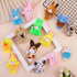 64 Pieces Mini Plush Animals Toys Set - Cute Small Stuffed Animal Keychain Jungle Animal Decor for Parties