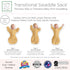 Set, 6-9 4pk, SwaddleDesigns Baby Swaddle Gold, Mo Transitional Swaddle Sack with Arms Up Half-Length Sleeves & Mitten