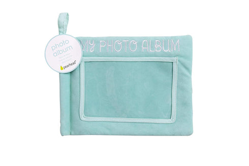Pearhead Plush Photo Album, Baby Shower Registry Addition, Gender Neutral Baby Toy, 8.75x6.25 Inch