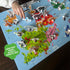 3-5 Dinomini Giant World Map Puzzle for Kids - with Interactive Standing Figures - Floor Puzzles for Kids Ages