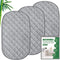 Non-Slip Waterproof Diaper Changing Pad Liner - Quilted Absorbent Bassinet Liners, 3 Pack, 13"x26", Grey