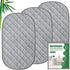 Non-Slip Waterproof Diaper Changing Pad Liner - Quilted Absorbent Bassinet Liners, 3 Pack, 13"x26", Grey