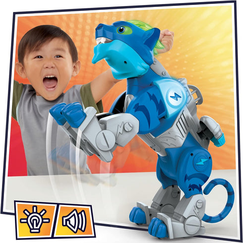 PJ Masks Animal Power Charge and Roar Power Cat, Interactive Preschool Toys with 20+ Lights and Sounds