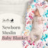 47 47 inches Stroller Society - Viscose from Bamboo and Cotton Baby Blanket, Floral Baby Blanket, Receiving Blankets