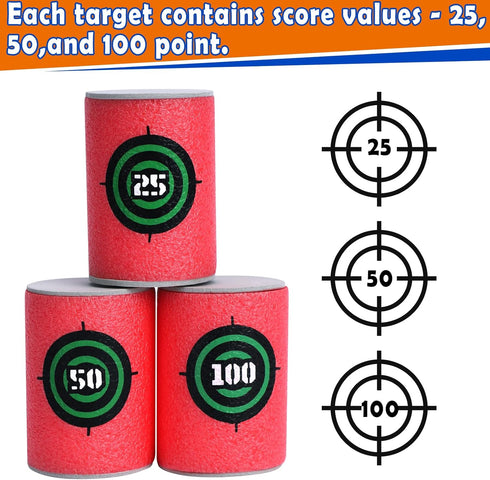 POKONBOY Soft Bullet Target, EVA Dart Target Compatible with Nerf Blasters for Kids