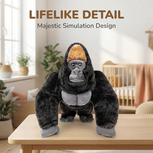 ZHONGXIN MADE 15in, Gorilla Plush Toy, Realistic Orangutan Stuffed Animals Unique Forest Plushie Toys Model Dolls