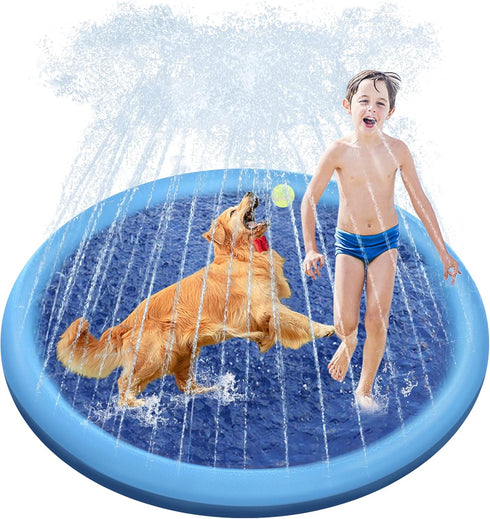 Raxurt Dog Water Toys, Anti-Slip Splash Pad for Dogs Thickened Durable Upgrade