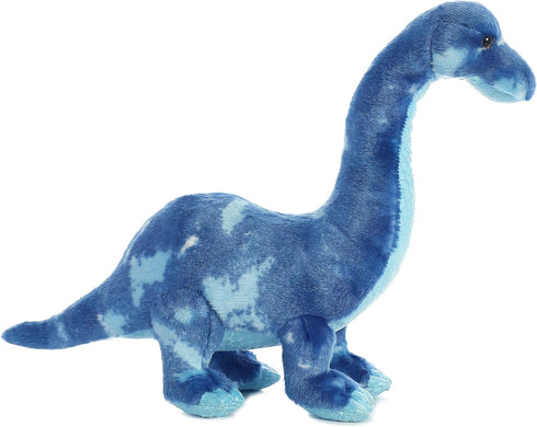 13.5 Inches Aurora Ferocious Dinos & Dragons Brachiosaurus Stuffed Animal - Prehistoric Fun - Cuddly Companions - Blue