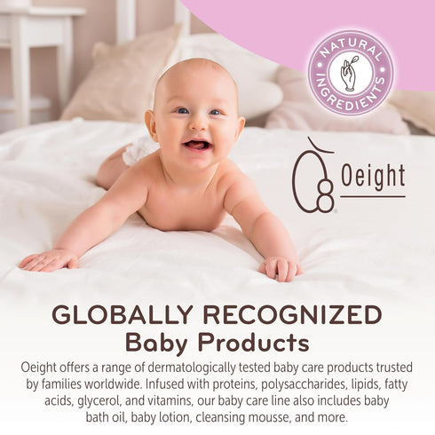 Oeight Baby Lotion is a natural body lotion for newborns and infants, ideal for sensitive skin. This gentle moisturizer