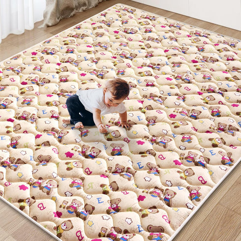 Baby Play Mat - 65" X 50",Premium Thicker Foam Machine Washable, Extra