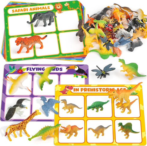 Coogam Sorting Toys for Toddles, Animals Figures Dinosaurs Birds Insects Cognition Matching