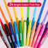 24 3 SYNCFUN Pcs Twistable Silky Crayons, Washable Crayons for Paper, Easy to Hold & Quick-Drying Art Supplies