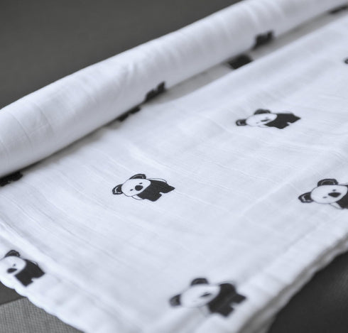 TOTS Summer Koala Print Blanket in Black & White by