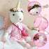 Unicorn Doll Stuffed Animal Toys for Girls, Ballerina Doll with Plush Carrier Bag, 3 Set Accessories