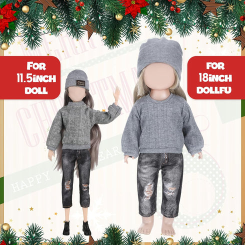 6 Gift(Classic,18 Inch) Bencailor Pcs Doll Clothes Doll Accessories Include Sweater Pants Shoes Hat for Birthday