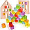 Wooden Building Blocks Set for Kids, 24 PCS Rainbow Gem Cubes Stacking Blocks, Montessori Stacking Toy for Ages 3-6