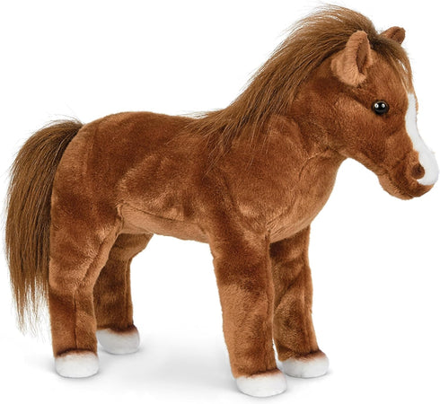 Bearington Blaze Plush Stuffed Animal, Brown Horse, 13.5 Inches