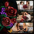Set 15 330PCS HOGOKIDS Flowers Bouquet Building - Burgundy Roses Mother's Day Gfit for Mom, Deep Red Rose Botanical