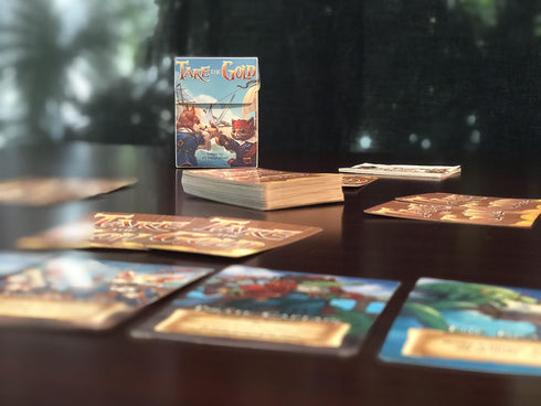 Take The Gold - A Game of Pirate Cats vs. Officer Corgis for 2-6+ Players, Ages 9+