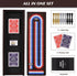 16'' Set 3-Track 2 9 VAMSLOVE Cribbage Board Game Wooden Scoreboard with Large Slots for Storing Playing Cards