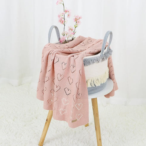 100% 40x30 Inch mimixiong Cotton Neutral Baby Blanket Knit Cellular Receiving Crib Nursery Swaddling Blankets