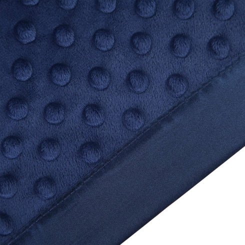 30 40) Pro Goleem Baby Soft Minky Dot Blanket with Silky Satin Backing Baby Gifts for Boys and Girls (Navy Blue, x