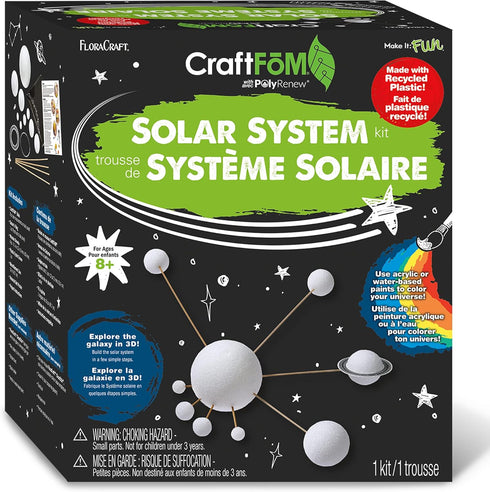 FloraCraft CraftFoM 18 Piece Solar System Kit - White