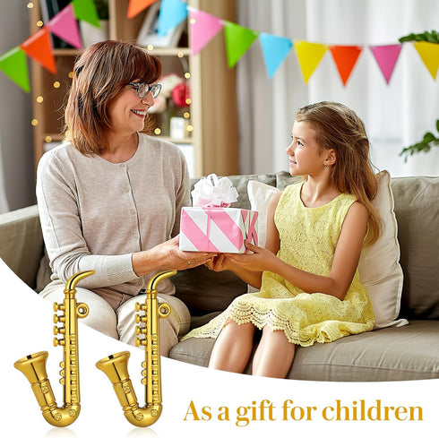 Mini Saxophone Model, Miniature Sax Model for Musical Collection Decorative Ornaments (Golden)