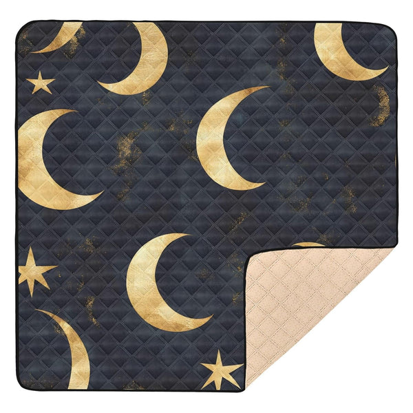 YETTASBIN Moons Stars Baby Play Mat for Floor 50 x 50 Inch -