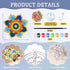 Dunzoom 30 Set Summer Mandala Suncatchers Kits Mandala Flower DIY Suncatchers Craft Kits Make Your Own Paint Ornaments