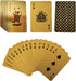 Mini Playing Cards, 2 Deck Cool Gold Poker Cards, Miniature Waterproof Foil Poker Cards for Teens and Adults