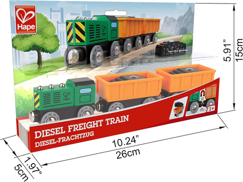 Set Hape Diesel Freight Train with Magnetic Connection